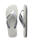 Dual Flip Flops in White & Ice Grey