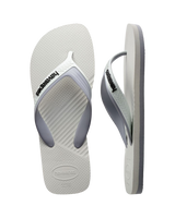 Dual Flip Flops in White & Ice Grey