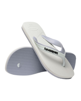 Dual Flip Flops in White & Ice Grey