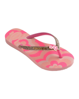 Girls Slim Glitter Trendy Flip Flops in Blossom & Pink Flux