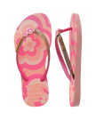 Girls Slim Glitter Trendy Flip Flops in Blossom & Pink Flux