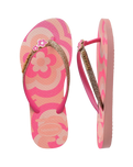 Girls Slim Glitter Trendy Flip Flops in Blossom & Pink Flux