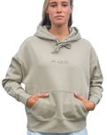 The Born by the Sea Womens Postcard Hoodie in Eucalyptus