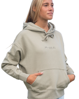 The Born by the Sea Womens Postcard Hoodie in Eucalyptus