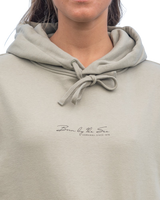 The Born by the Sea Womens Postcard Hoodie in Eucalyptus