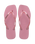 Square Logo Metallic Flip Flops in Rose Chiffom