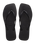 Slim Square Flip Flops in Black