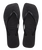 Slim Square Flip Flops in Black