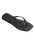 Slim Square Flip Flops in Black