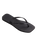 Slim Square Flip Flops in Black