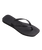 Slim Square Flip Flops in Black