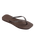 Slim Square Flip Flops in Dark Brown