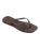 Slim Square Flip Flops in Dark Brown