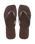 Slim Square Flip Flops in Dark Brown