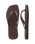 Slim Square Flip Flops in Dark Brown
