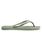 Slim Square Flip Flops in Smoke Green