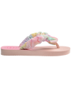 The Havaianas Girls Girls Fluffy Flip Flops in Ballet Rose