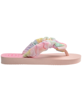 The Havaianas Girls Girls Fluffy Flip Flops in Ballet Rose