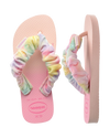 The Havaianas Girls Girls Fluffy Flip Flops in Ballet Rose