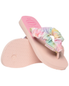 The Havaianas Girls Girls Fluffy Flip Flops in Ballet Rose