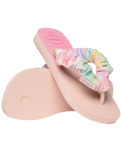 The Havaianas Girls Girls Fluffy Flip Flops in Ballet Rose