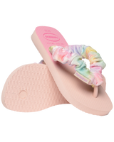 The Havaianas Girls Girls Fluffy Flip Flops in Ballet Rose