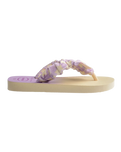 Girls Fluffy Flip Flops in Buttercream