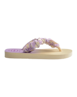 Girls Fluffy Flip Flops in Buttercream