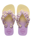 Girls Fluffy Flip Flops in Buttercream