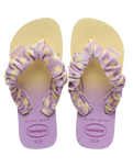Girls Fluffy Flip Flops in Buttercream
