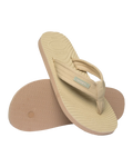 Surfer Coast Flip Flops in Rose Gold & Sand