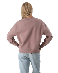 The Born by the Sea Womens Daisy Sweatshirt in Hazy Pink