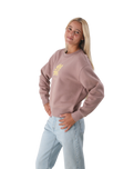 The Born by the Sea Womens Daisy Sweatshirt in Hazy Pink
