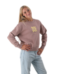 The Born by the Sea Womens Daisy Sweatshirt in Hazy Pink