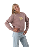 The Born by the Sea Womens Daisy Sweatshirt in Hazy Pink
