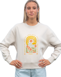 The Born by the Sea Womens Tropical Arch Sweatshirt in Bone