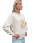 The Born by the Sea Womens Tropical Arch Sweatshirt in Bone