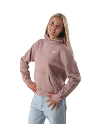 The Born by the Sea Womens Beach Club Hoodie in Hazy Pink