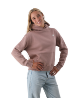The Born by the Sea Womens Beach Club Hoodie in Hazy Pink