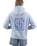 The Born by the Sea Womens Drifter Hoodie in Powder Blue