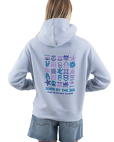 The Born by the Sea Womens Drifter Hoodie in Powder Blue