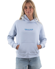 The Born by the Sea Womens Drifter Hoodie in Powder Blue