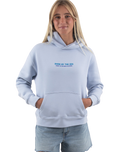 The Born by the Sea Womens Drifter Hoodie in Powder Blue