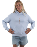 The Born by the Sea Womens Sunrise Hoodie in Powder Blue