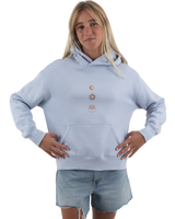 The Born by the Sea Womens Sunrise Hoodie in Powder Blue