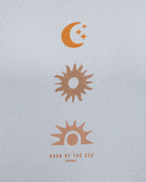 The Born by the Sea Womens Sunrise Hoodie in Powder Blue