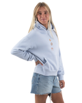 The Born by the Sea Womens Sunrise Hoodie in Powder Blue