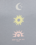 The Born by the Sea Womens Sunrise Hoodie in Storm Grey