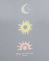 The Born by the Sea Womens Sunrise Hoodie in Storm Grey