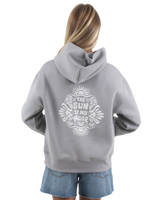 The Born by the Sea Womens Sun Is Hoodie in Storm Grey